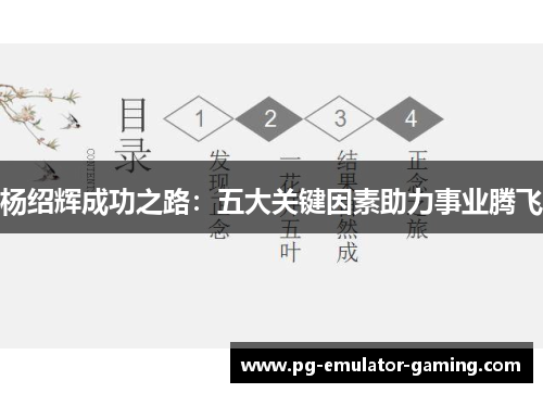 杨绍辉成功之路：五大关键因素助力事业腾飞